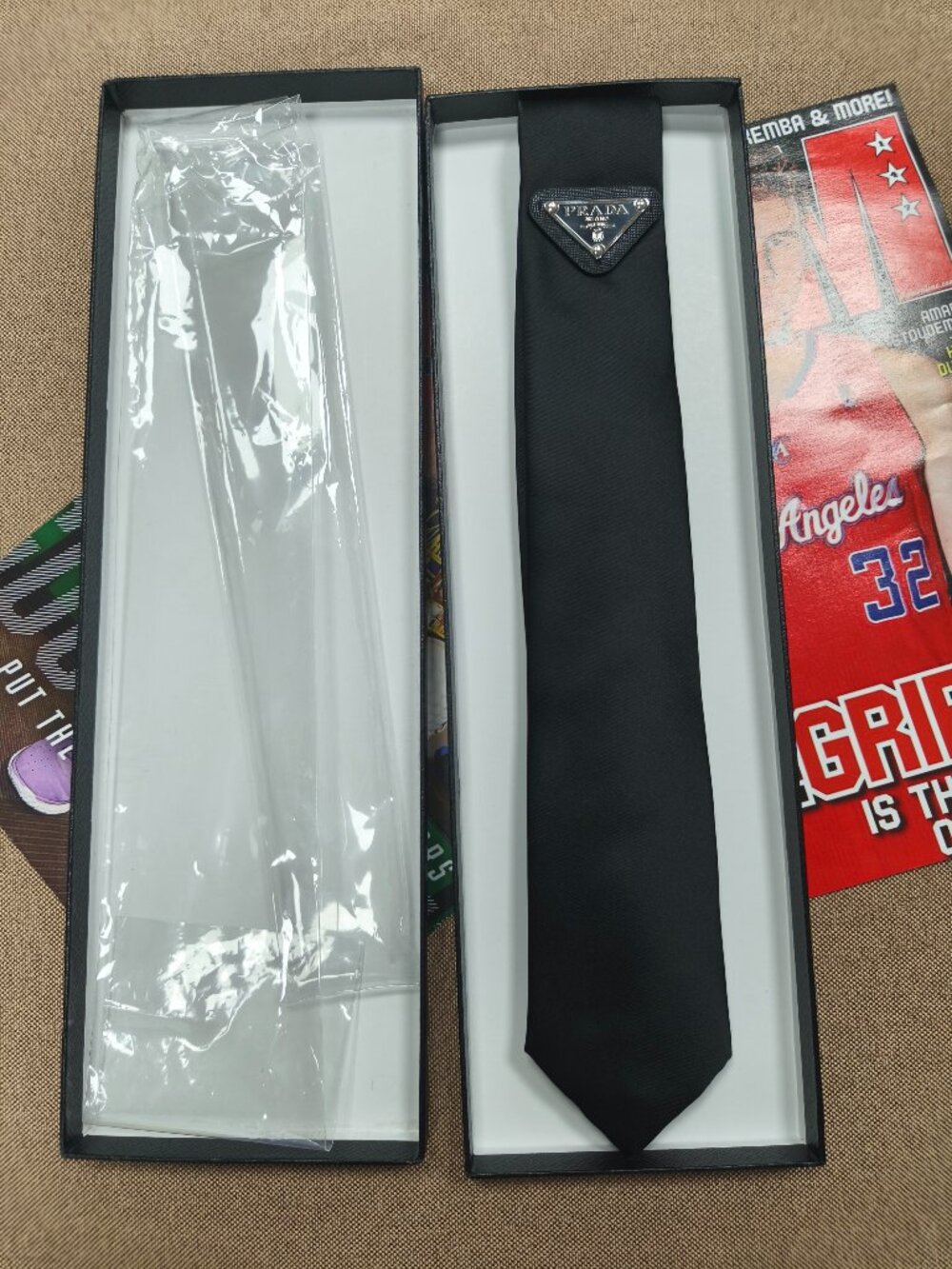 Unisex Prada Black Tie New with Box🖤 - Understated Luxury💵 - Picture 2 of 7